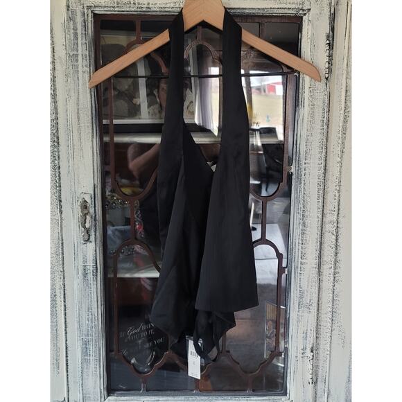 Anthropologie Current Air Sleek Black Halter Vest - New XL - Picture 7 of 7